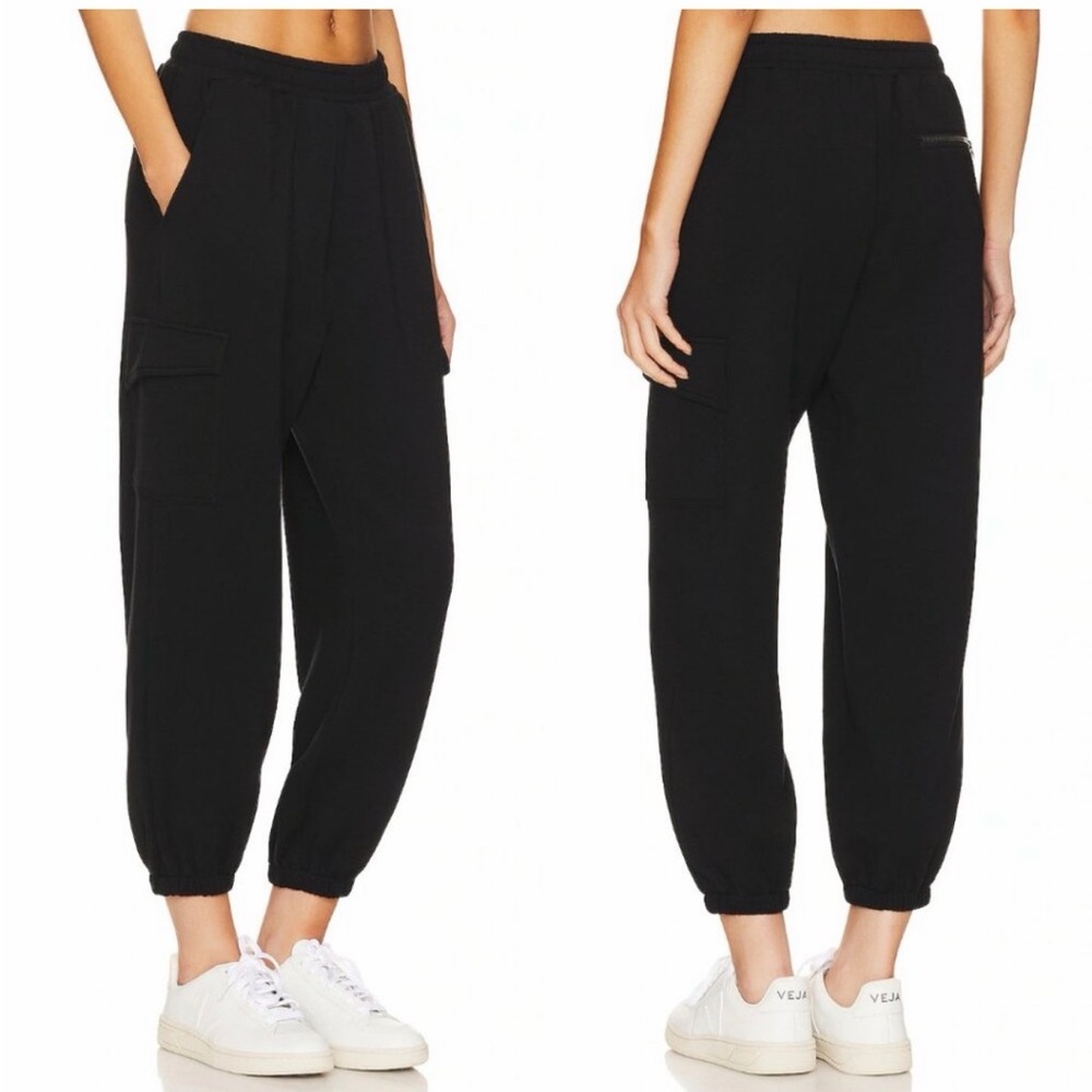 Varley Doublesoft Black Clarice Jogger Pants medium sweatpants cargo